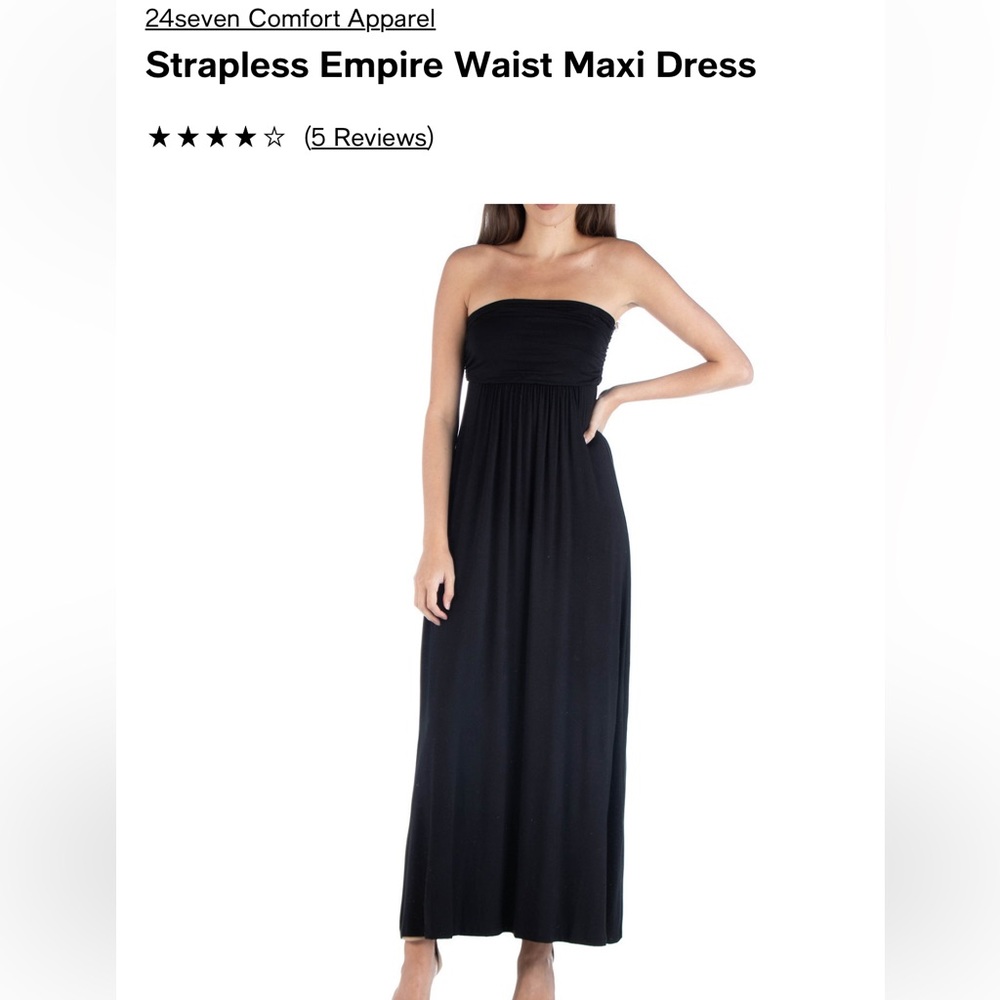 Long maxi dress in black and pink